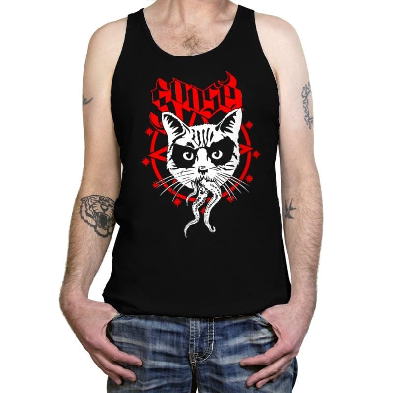 Black Metal Cat - Tanktop Tanktop RIPT Apparel X-Small / Black