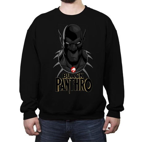 Black Panthro - Crew Neck Sweatshirt Crew Neck Sweatshirt RIPT Apparel
