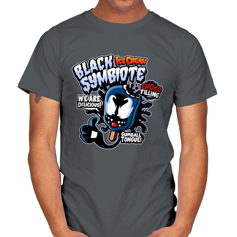 Black Symbiote Ice Cream - Mens T-Shirts RIPT Apparel Small / Charcoal