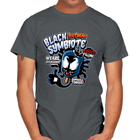 Black Symbiote Ice Cream - Mens T-Shirts RIPT Apparel Small / Charcoal