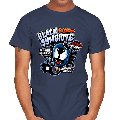 Black Symbiote Ice Cream - Mens T-Shirts RIPT Apparel Small / Navy