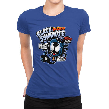 Black Symbiote Ice Cream - Womens Premium T-Shirts RIPT Apparel Small / Royal
