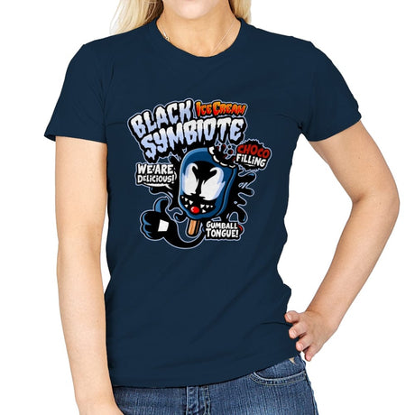 Black Symbiote Ice Cream - Womens T-Shirts RIPT Apparel Small / Navy