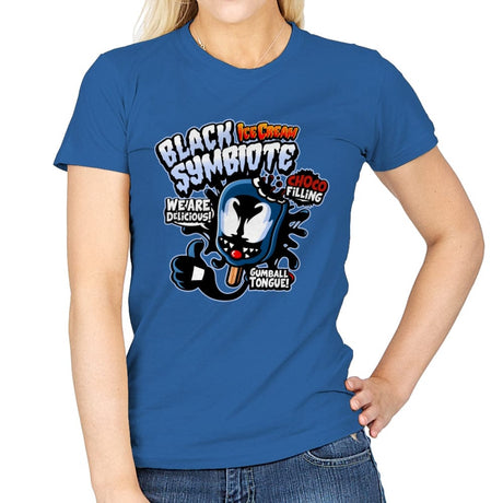 Black Symbiote Ice Cream - Womens T-Shirts RIPT Apparel Small / Royal