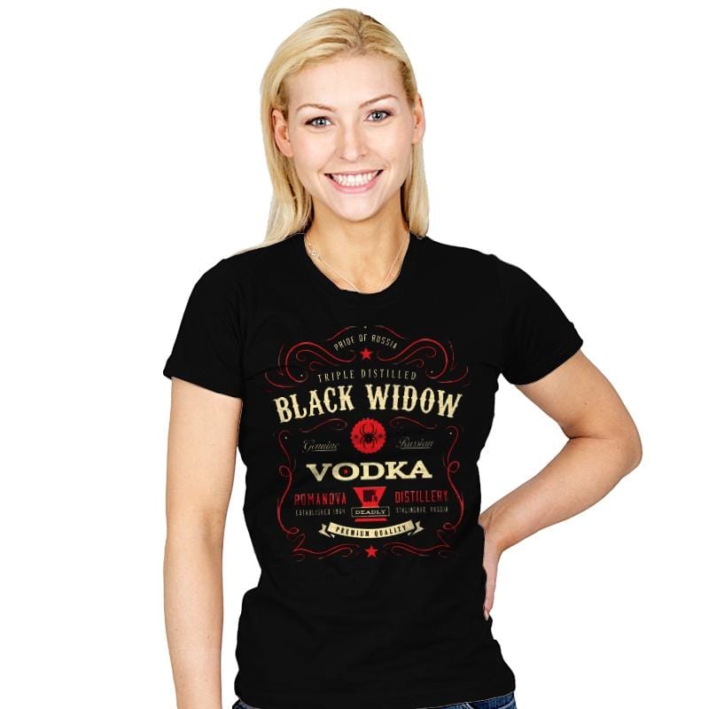 Black Widow Vodka - Womens T-Shirts RIPT Apparel