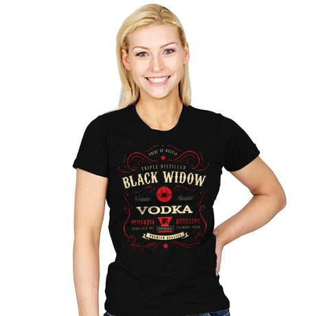 Black Widow Vodka - Womens T-Shirts RIPT Apparel Small / Black