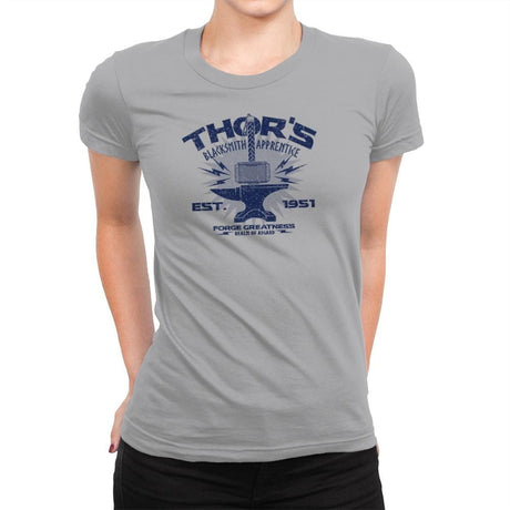 Blacksmith Apprentice Exclusive - Womens Premium T-Shirts RIPT Apparel Small / Heather Grey