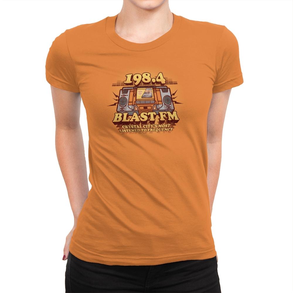 Blast FM Exclusive - Womens Premium T-Shirts RIPT Apparel Small / Classic Orange