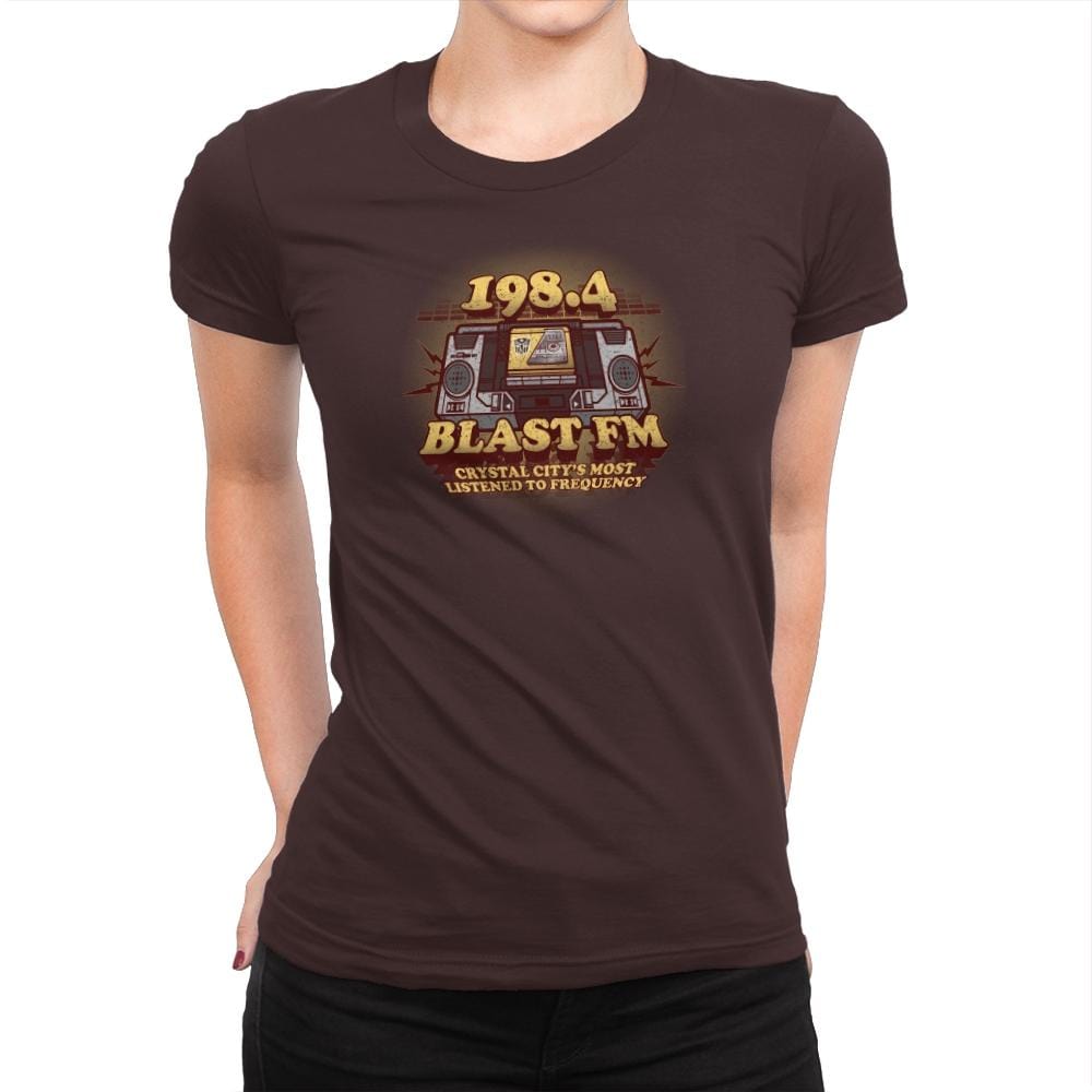 Blast FM Exclusive - Womens Premium T-Shirts RIPT Apparel Small / Dark Chocolate