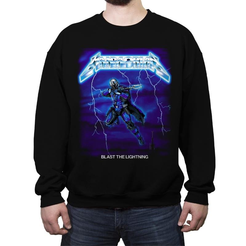 Blast The Lightning - Crew Neck Sweatshirt Crew Neck Sweatshirt RIPT Apparel Small / Black