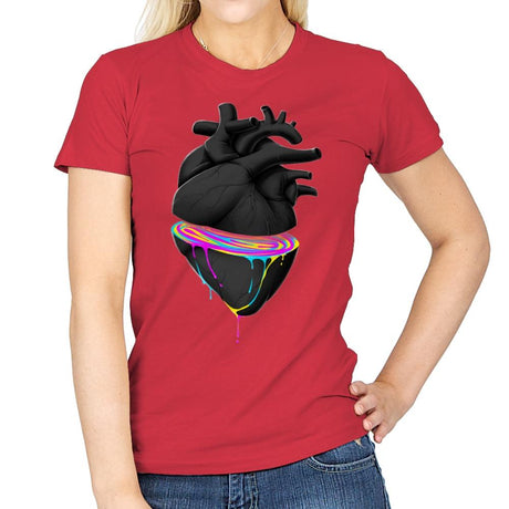 Bleeding Heart Colors - Best Seller - Womens T-Shirts RIPT Apparel Small / Red