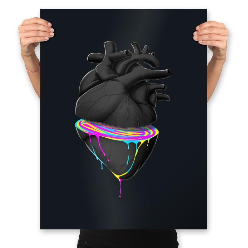 Bleeding Heart Colors - Prints Posters RIPT Apparel 18x24 / Black