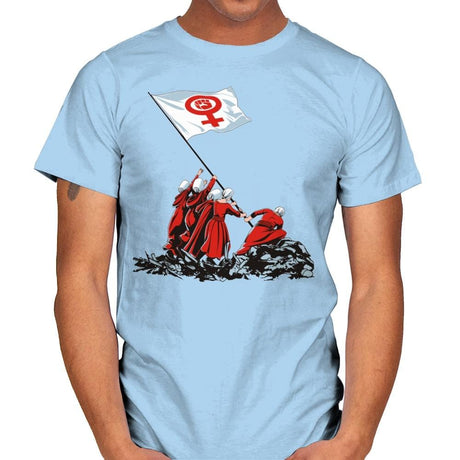 Blessed by the Fight - Mens T-Shirts RIPT Apparel Small / Light Blue