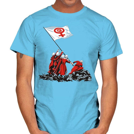 Blessed by the Fight - Mens T-Shirts RIPT Apparel Small / Sky