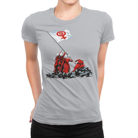 Blessed by the Fight - Womens Premium T-Shirts RIPT Apparel Small / Silver
