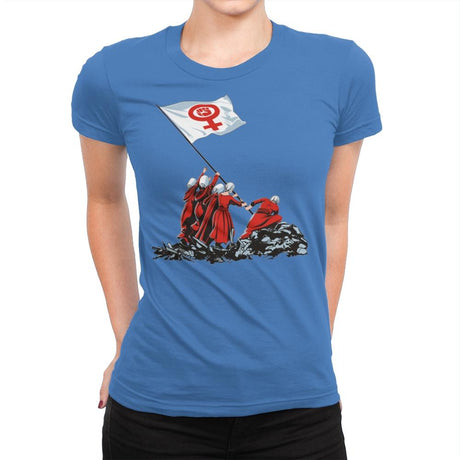 Blessed by the Fight - Womens Premium T-Shirts RIPT Apparel Small / Tahiti Blue