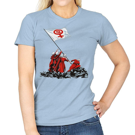 Blessed by the Fight - Womens T-Shirts RIPT Apparel Small / Light Blue