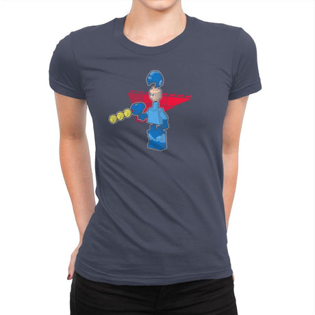 Block Man Exclusive - Womens Premium T-Shirts RIPT Apparel Small / Indigo