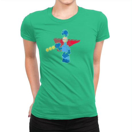 Block Man Exclusive - Womens Premium T-Shirts RIPT Apparel Small / Kelly Green