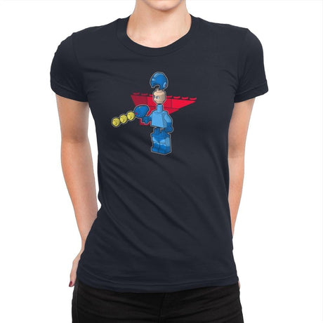 Block Man Exclusive - Womens Premium T-Shirts RIPT Apparel Small / Midnight Navy