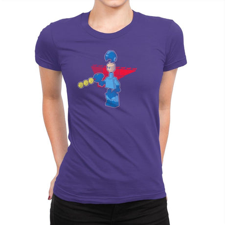 Block Man Exclusive - Womens Premium T-Shirts RIPT Apparel Small / Purple Rush
