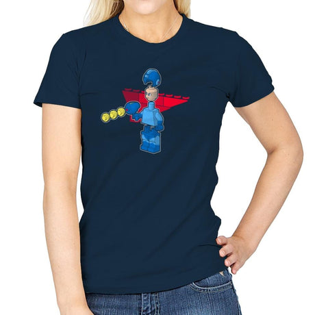 Block Man Exclusive - Womens T-Shirts RIPT Apparel Small / Navy