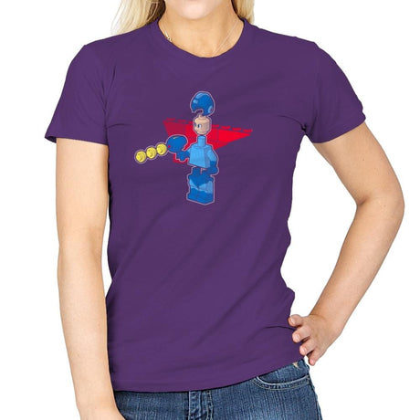 Block Man Exclusive - Womens T-Shirts RIPT Apparel Small / Purple