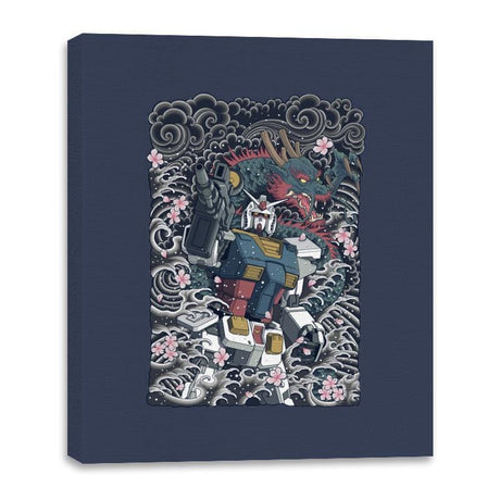 Blue Dragon - Canvas Wraps Canvas Wraps RIPT Apparel 16x20 / Navy