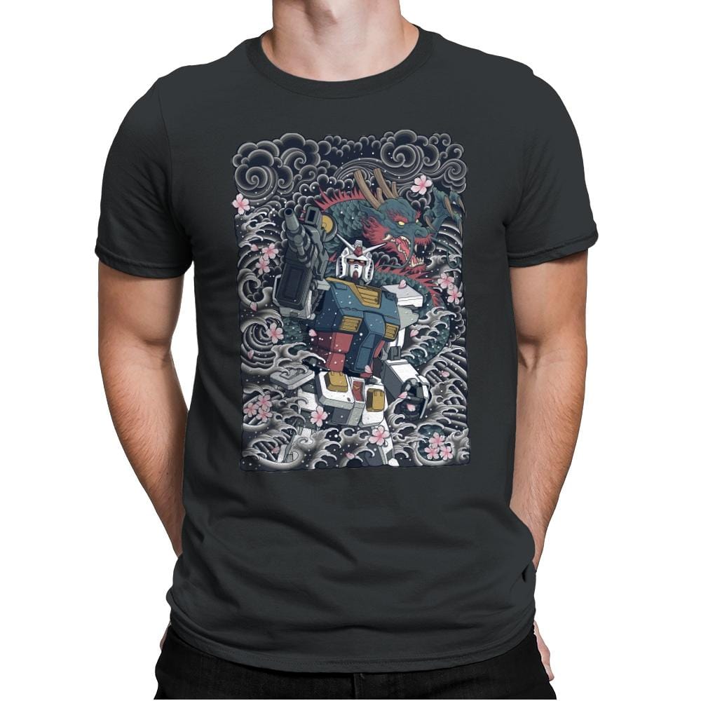 Blue Dragon - Mens Premium T-Shirts RIPT Apparel Small / Heavy Metal