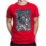 Blue Dragon - Mens Premium T-Shirts RIPT Apparel Small / Red