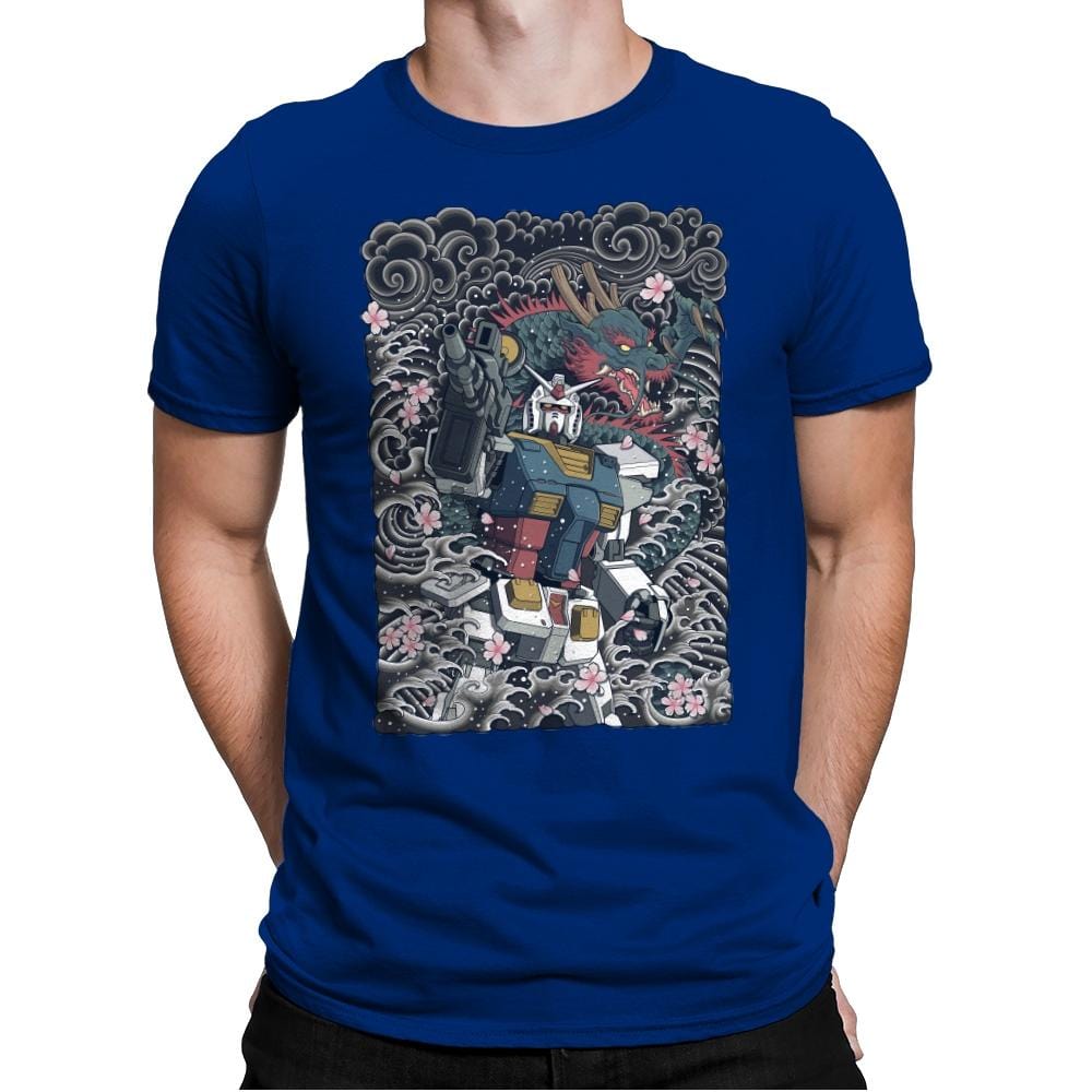 Blue Dragon - Mens Premium T-Shirts RIPT Apparel Small / Royal