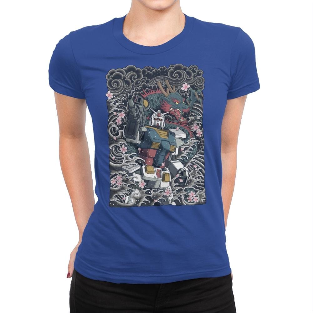 Blue Dragon - Womens Premium T-Shirts RIPT Apparel Small / Royal
