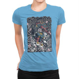 Blue Dragon - Womens Premium T-Shirts RIPT Apparel Small / Turquoise