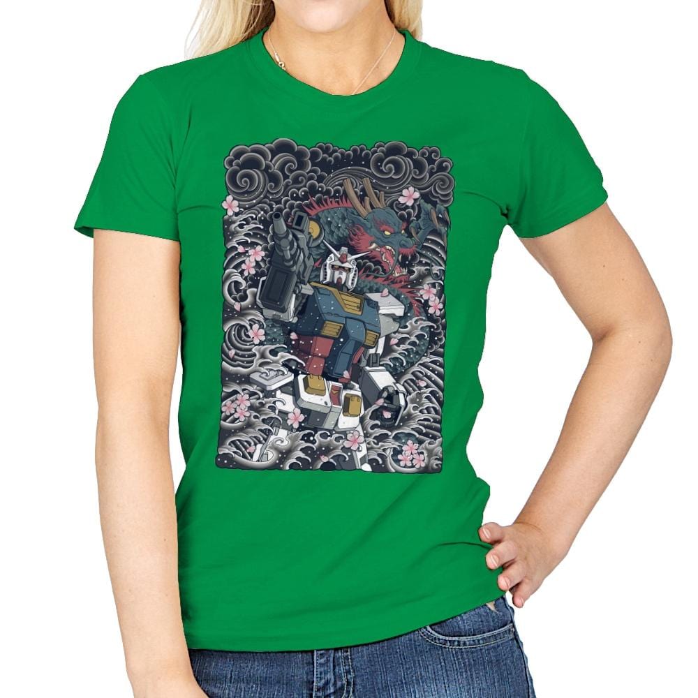 Blue Dragon - Womens T-Shirts RIPT Apparel Small / Irish Green