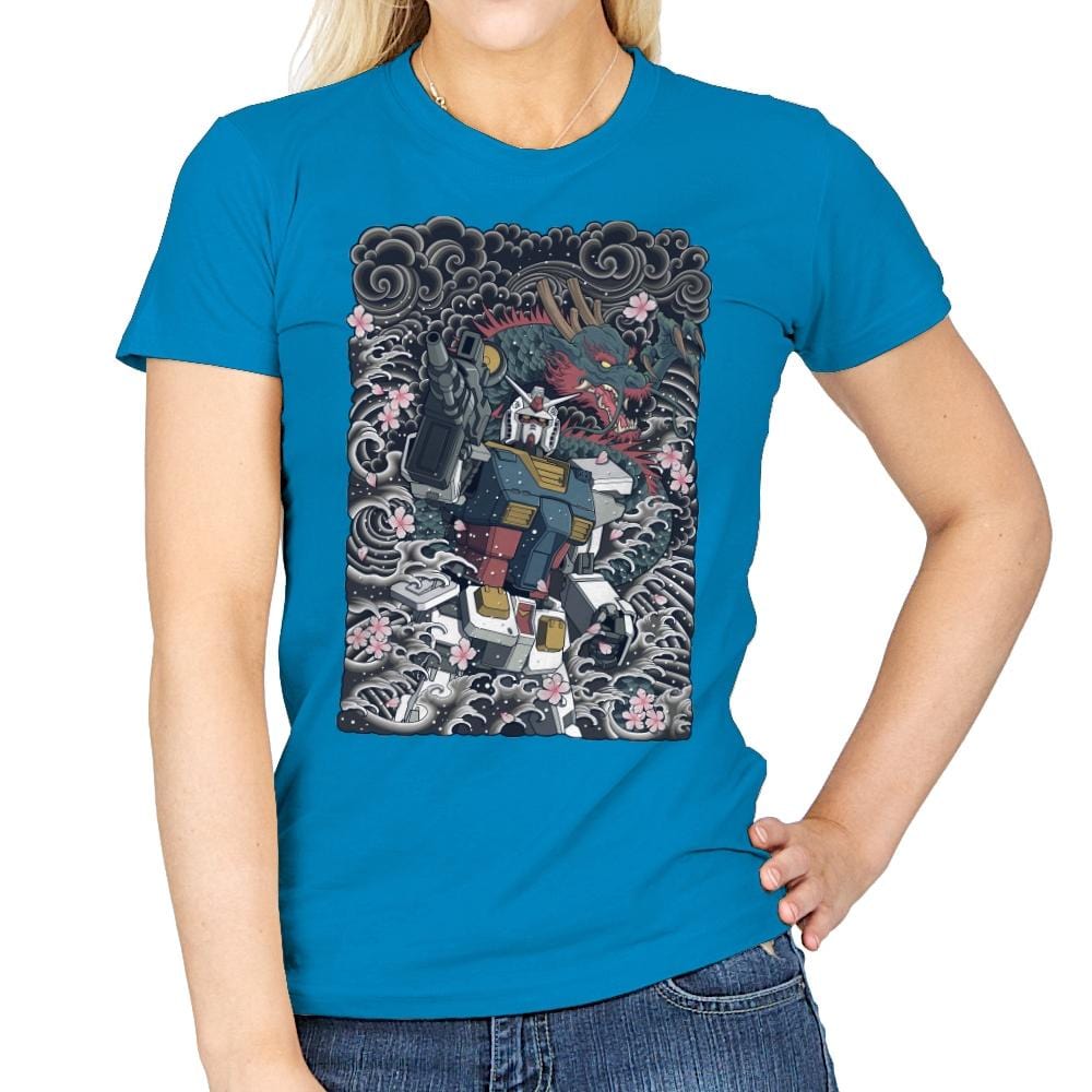 Blue Dragon - Womens T-Shirts RIPT Apparel Small / Sapphire