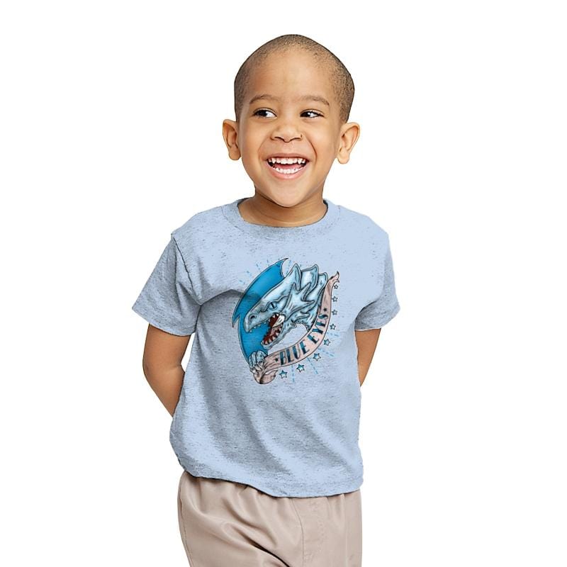 Blue Eyes - Youth T-Shirts RIPT Apparel X-small / Light blue