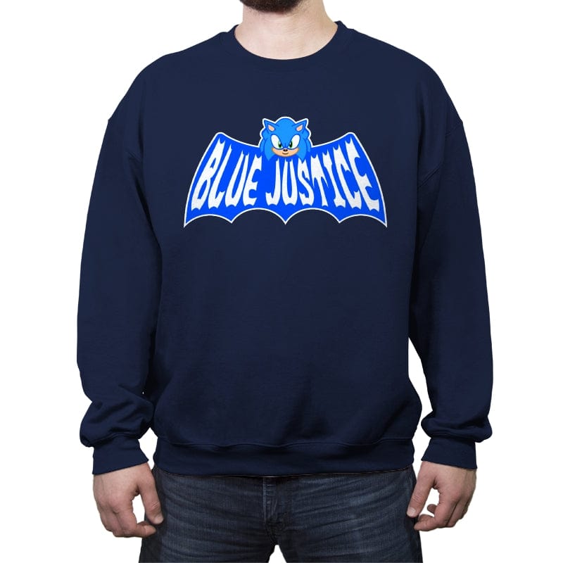 Blue Justice - Crew Neck Sweatshirt Crew Neck Sweatshirt RIPT Apparel Small / Navy