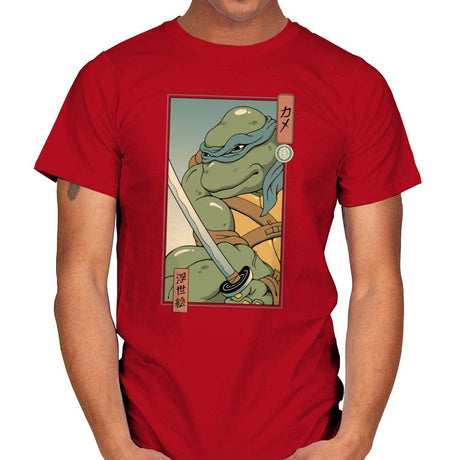 Blue Kame Ninja - Mens T-Shirts RIPT Apparel Small / Red