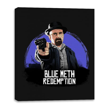 Blue Meth Redemption - Canvas Wraps Canvas Wraps RIPT Apparel 16x20 / Black