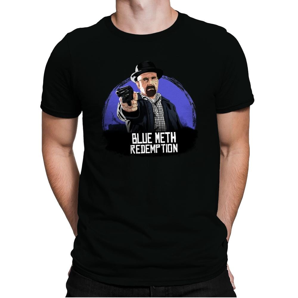 Blue Meth Redemption - Mens Premium T-Shirts RIPT Apparel Small / Black