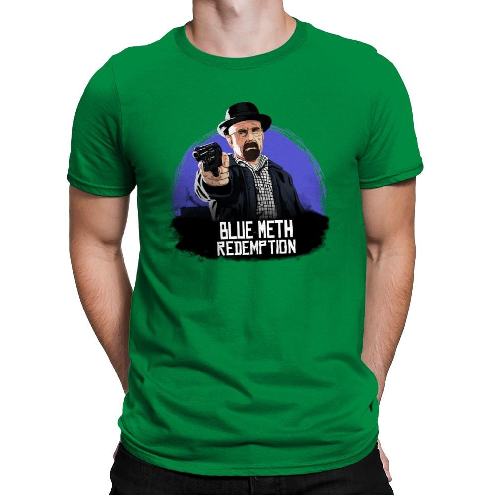Blue Meth Redemption - Mens Premium T-Shirts RIPT Apparel Small / Kelly Green