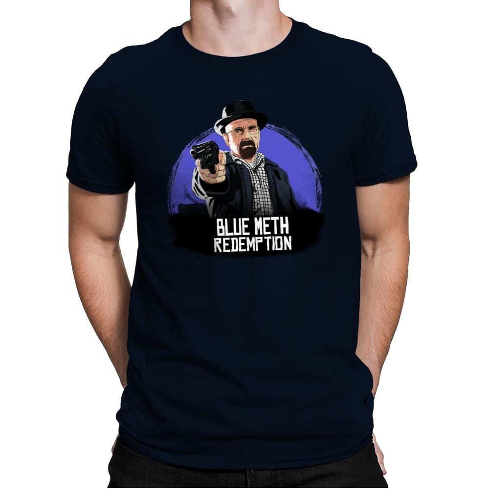 Blue Meth Redemption - Mens Premium T-Shirts RIPT Apparel Small / Midnight Navy
