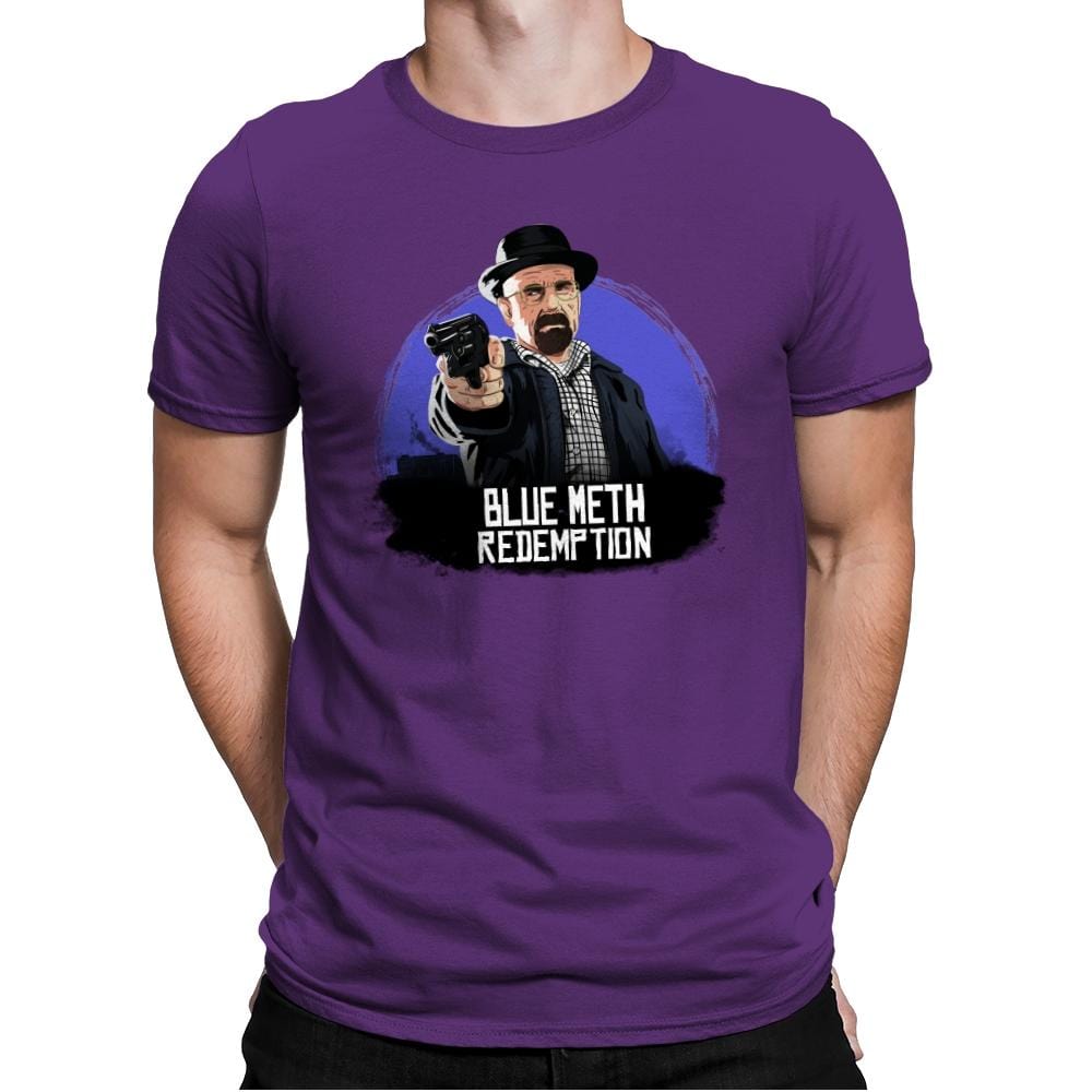Blue Meth Redemption - Mens Premium T-Shirts RIPT Apparel Small / Purple Rush