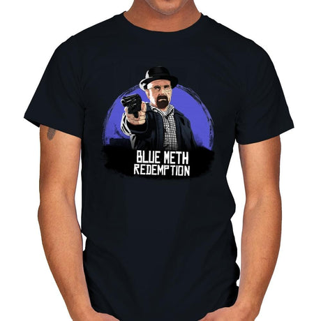 Blue Meth Redemption - Mens T-Shirts RIPT Apparel Small / Black