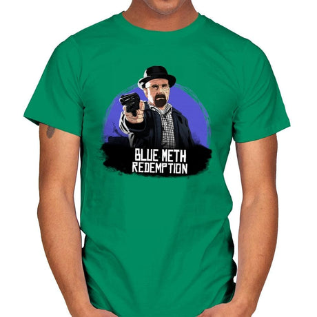 Blue Meth Redemption - Mens T-Shirts RIPT Apparel Small / Kelly Green
