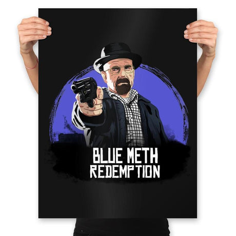 Blue Meth Redemption - Prints Posters RIPT Apparel 18x24 / Black