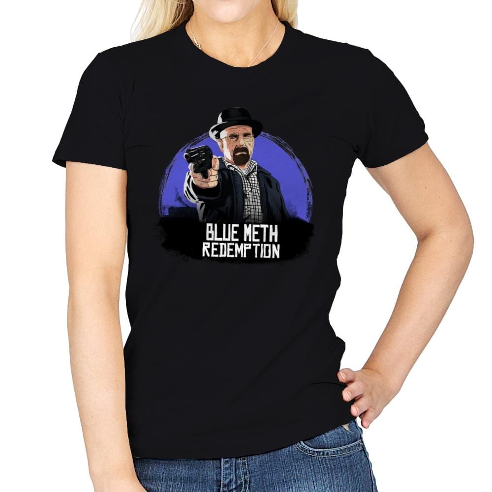 Blue Meth Redemption - Womens T-Shirts RIPT Apparel Small / Black