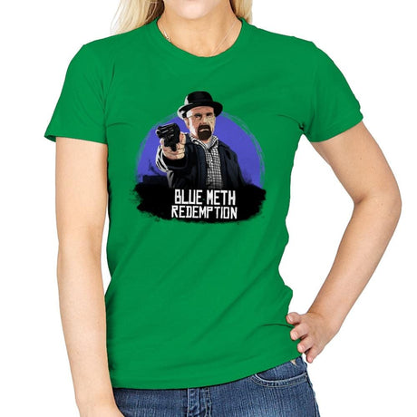 Blue Meth Redemption - Womens T-Shirts RIPT Apparel Small / Irish Green