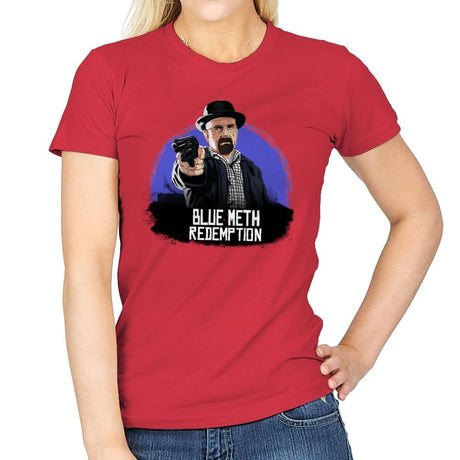 Blue Meth Redemption - Womens T-Shirts RIPT Apparel Small / Red