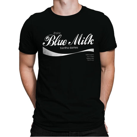 Blue Milk - Mens Premium T-Shirts RIPT Apparel Small / Black
